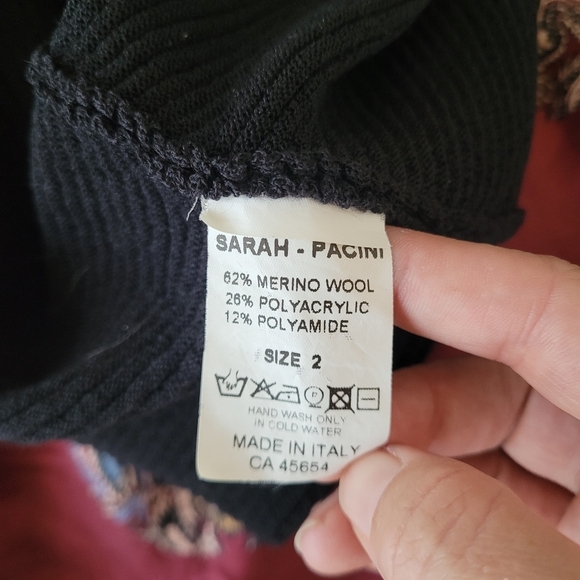 Sarah Pacini Black Ribbed Pencil Skirt - Picture 6 of 6